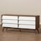 Baxton Studio Hildon Mid-Century White and Walnut Wood 6-Drawer Storage Dresser 136-7490 - alternate 7